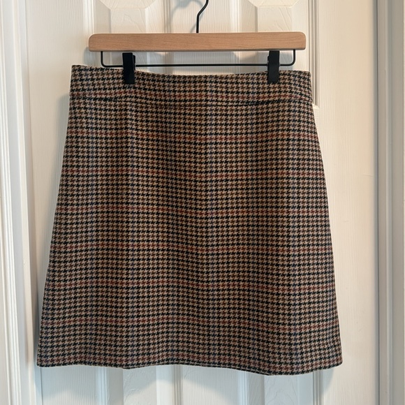 Wool-blend mini skirt in houndstooth, size 10 - Picture 2 of 10